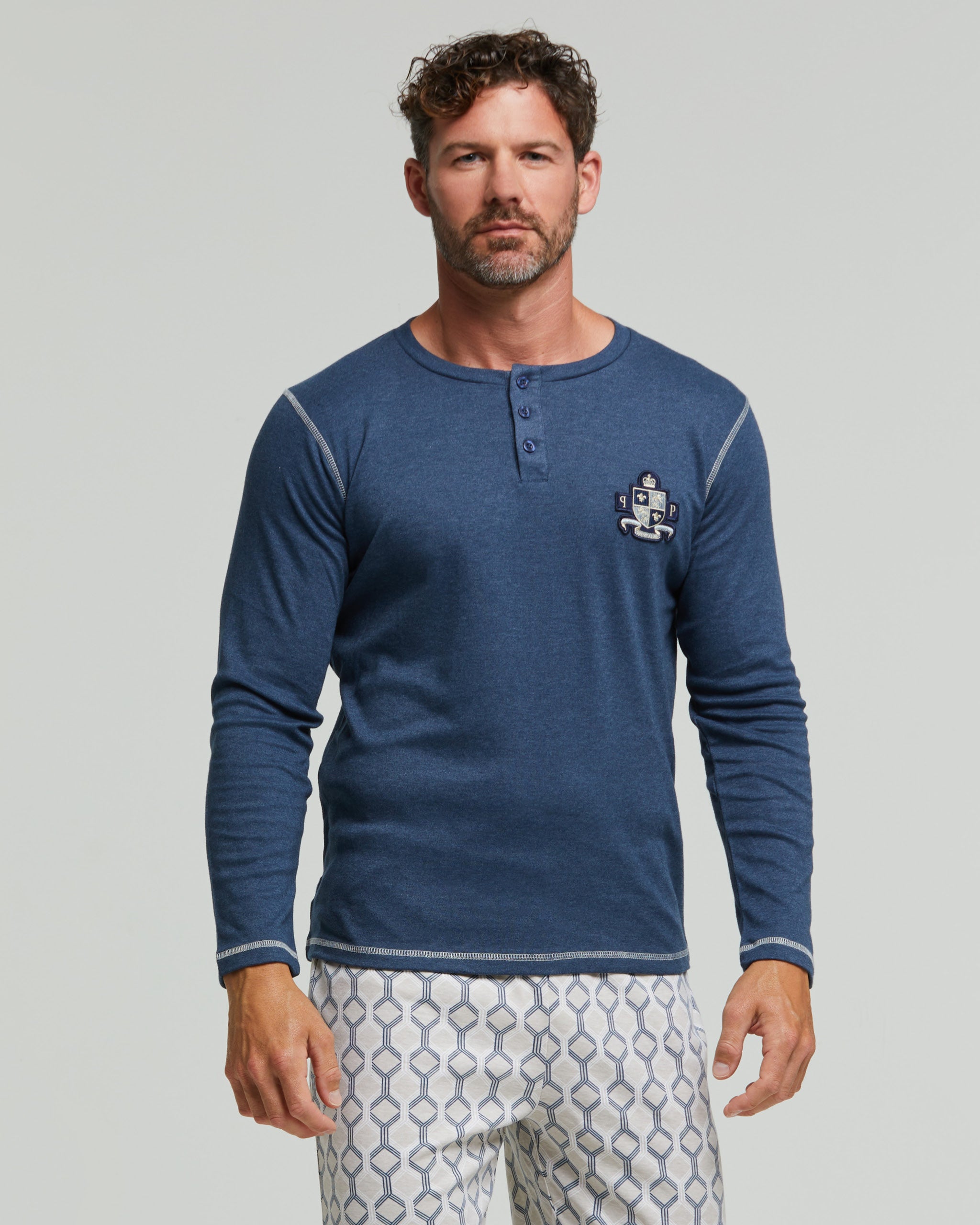 Pijama largo Barbera de algodón interlock