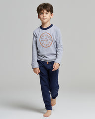 PIJAMA LARGO DE ALGODÓN INTERLOCK RIBOLLA