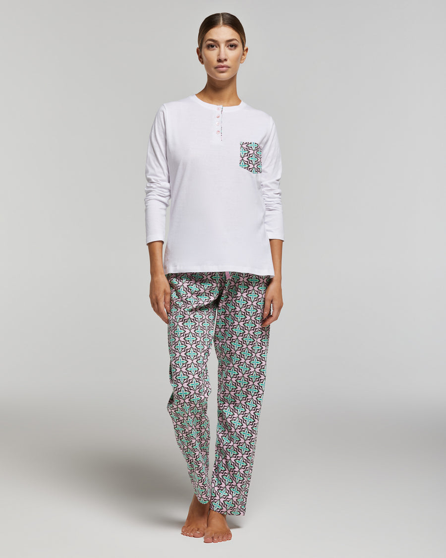 Flavia long cotton pajamas