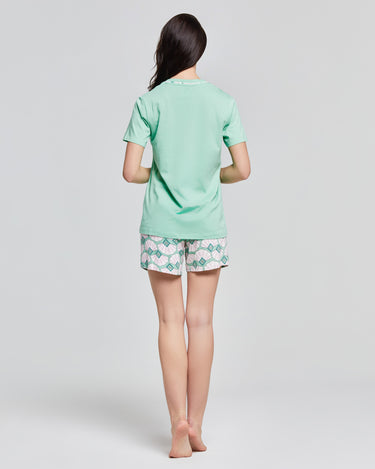 DONATA VISCOSE AND SHORT COTTON PYJAMAS