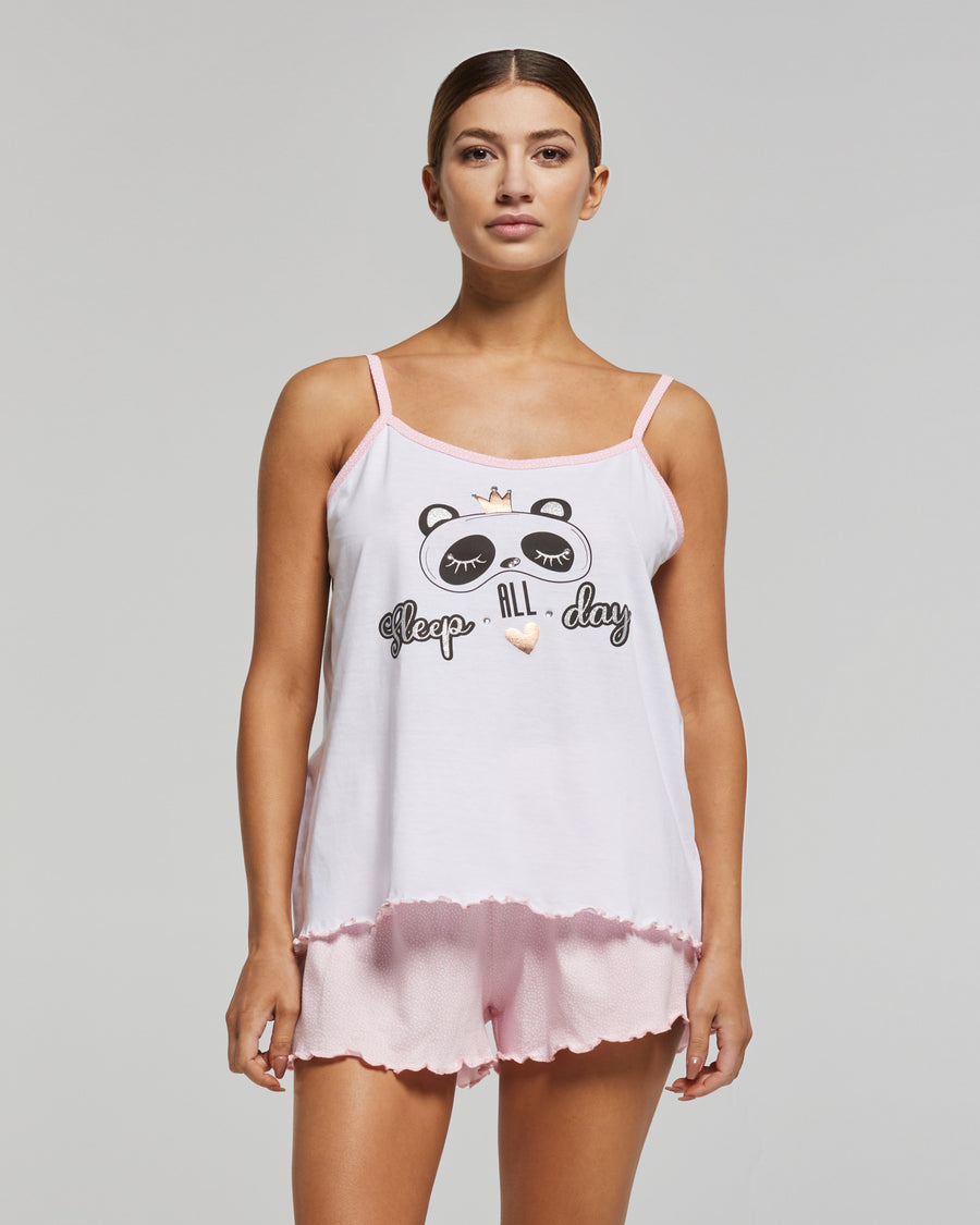 PANDA SHORT COTTON PYJAMAS