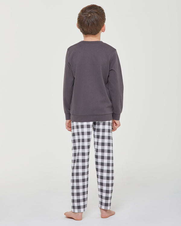 Elvio interlock cotton long pyjamas