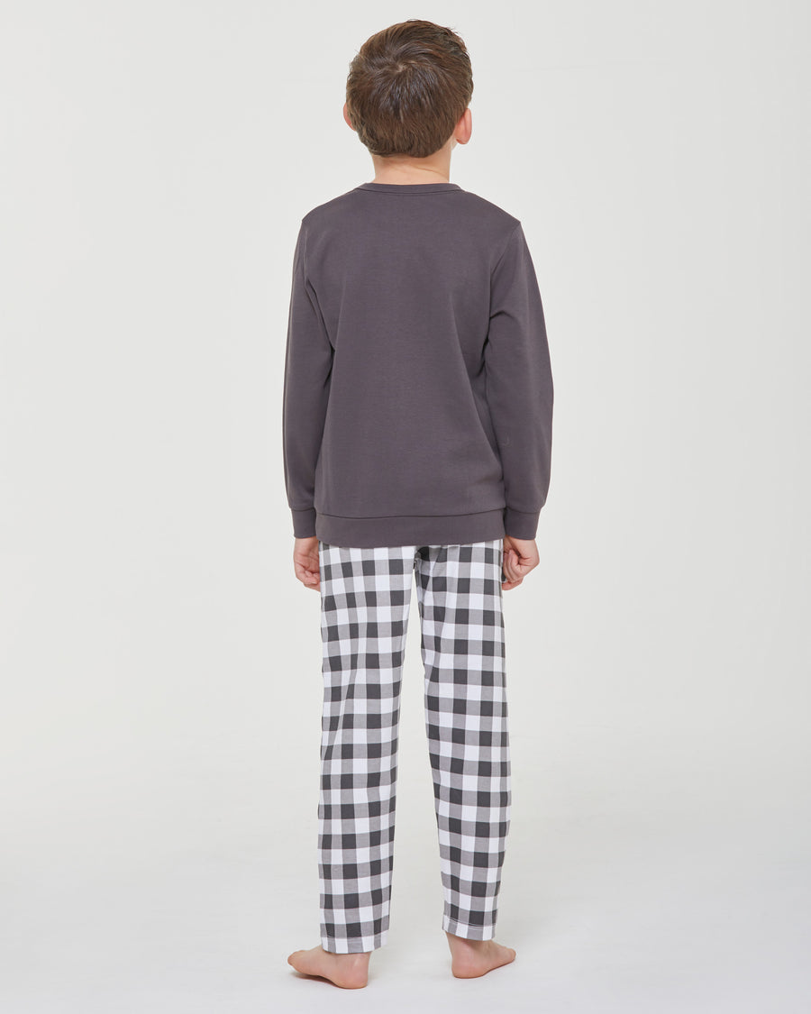 Pyjama long en coton interlock Elvio