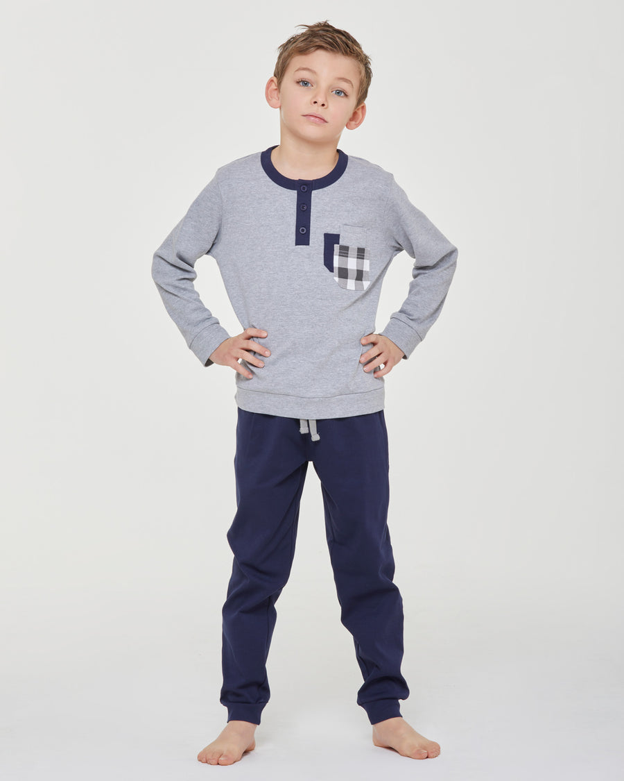 Pyjama long en coton interlock Willy