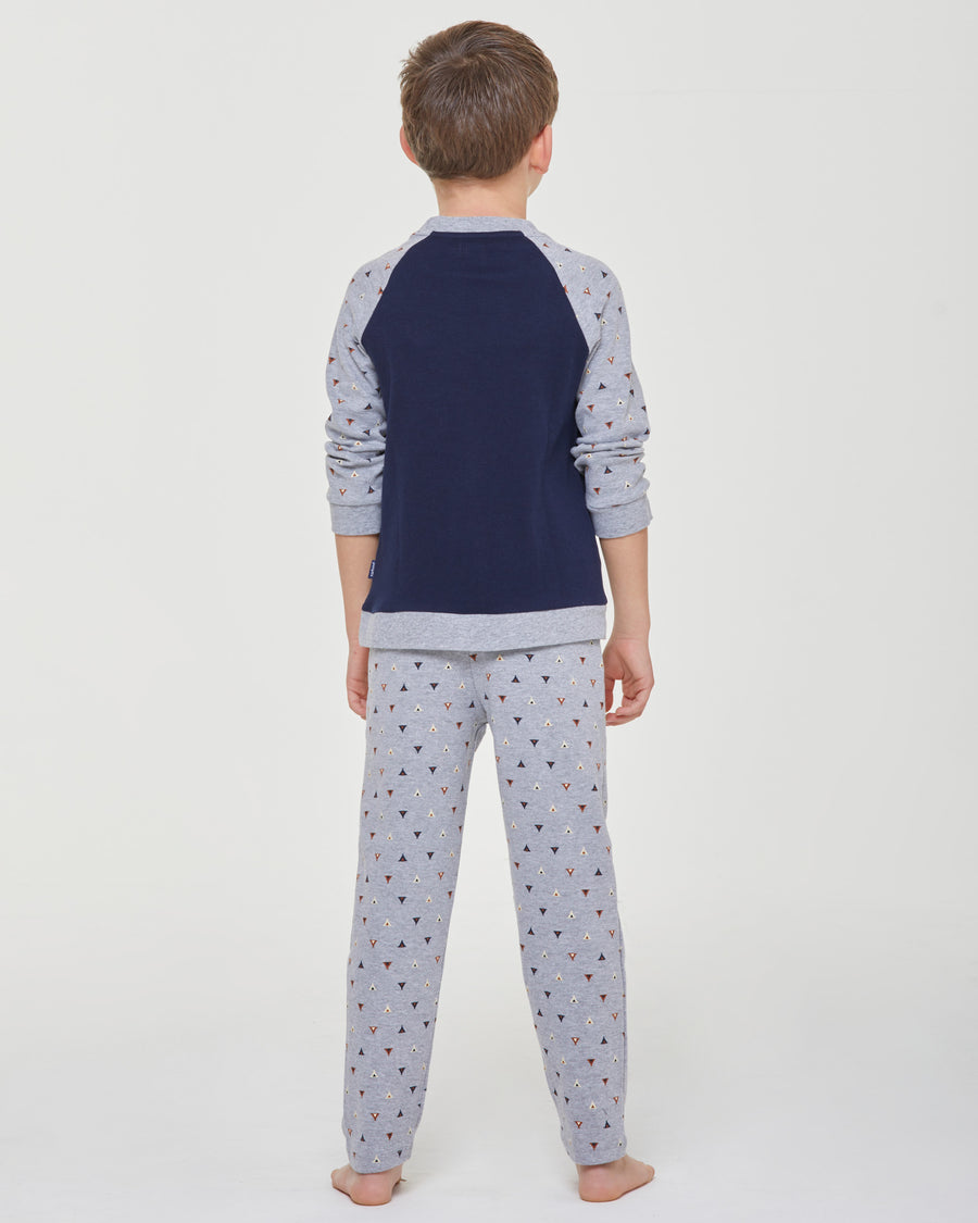 Elia langer Pyjama aus Interlock-Baumwolle