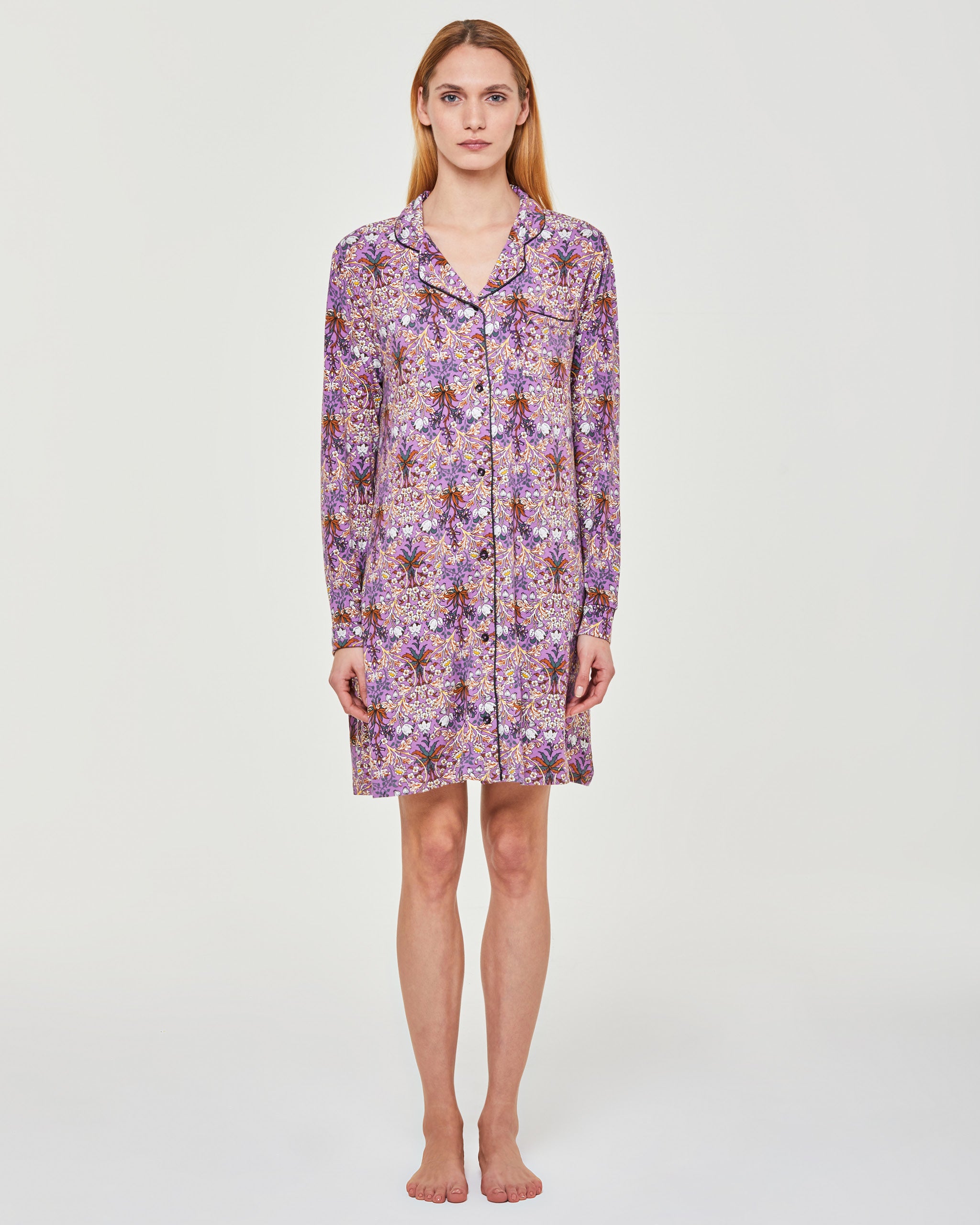 Camicia da notte Gary art. 500067 donna in viscosa bordeaux Camicia da notte Gary art. 500067 donna in viscosa bordeaux