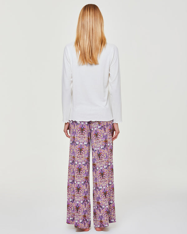 Pyjama long en viscose Frangipane