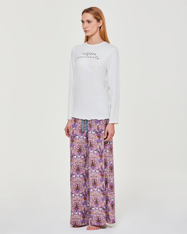 Pyjama long en viscose Frangipane