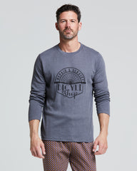 Pyjama long en interlock de coton Dattero