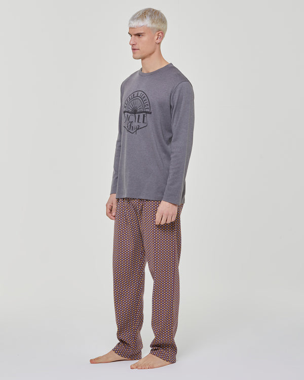 Langer Pyjama aus Interlock-Baumwolle Date