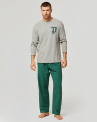 Pyjama long en coton interlock et flanelle Cumino