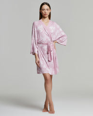 Loren dressing gown with floral print