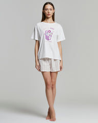 Pyjama court en coton Ambre