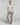 Long white viscose and flannel pajamas