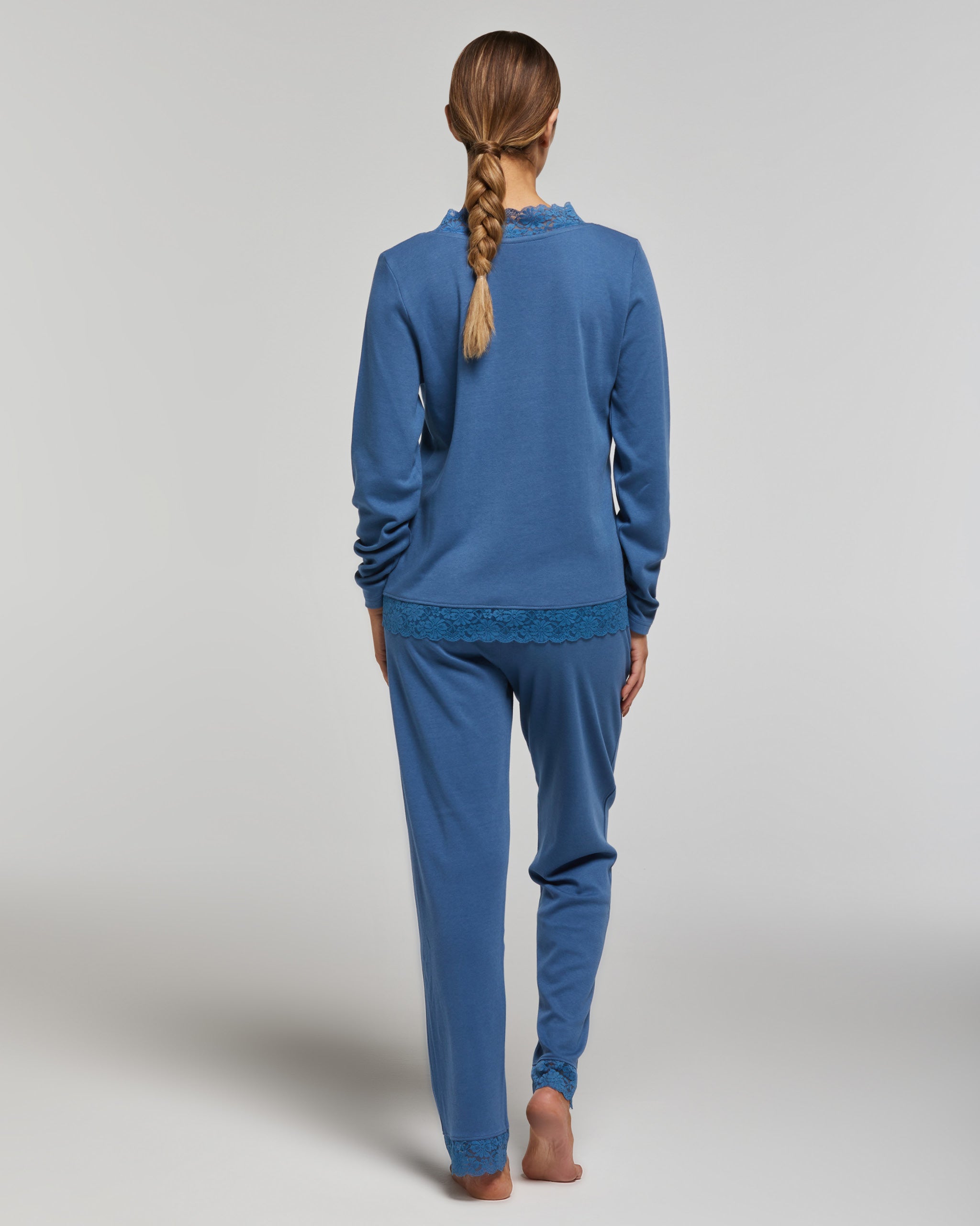 Pigiama Donna 2 Pezzi Manica Lunga - Set Top E Pantaloni In Cotone - Foto 8