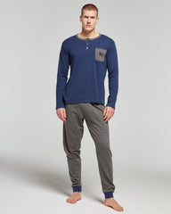 Pyjama long en coton Tommaso