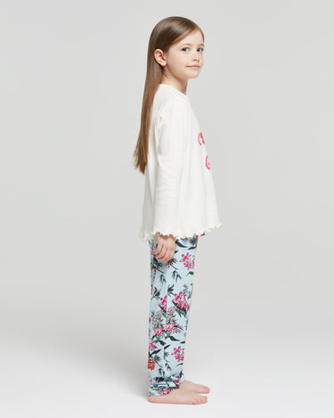 Pijama largo de algodón interlock y viscosa Zelda