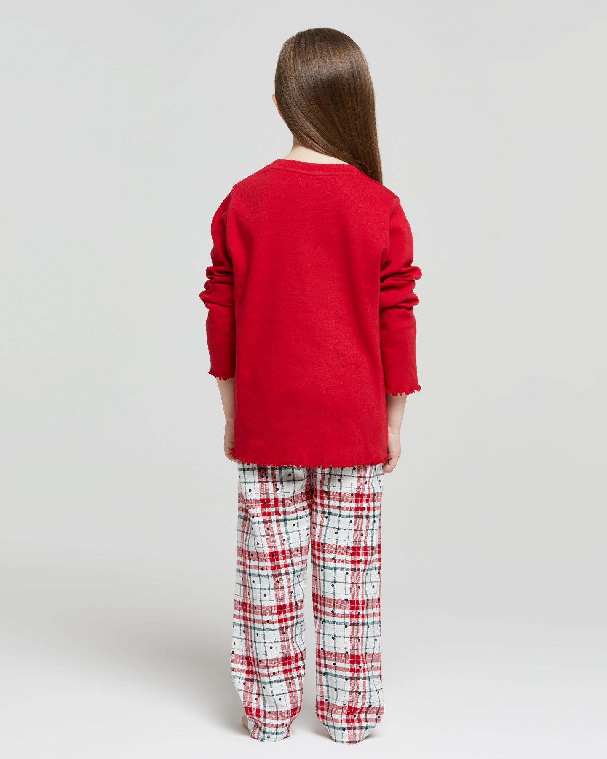 Alba long cotton interlock and flannel pajamas
