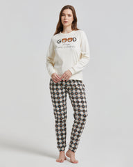 Langer warmer Pyjama aus Baumwolle Galles