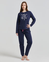 Pyjama long et chaud en coton Brittany