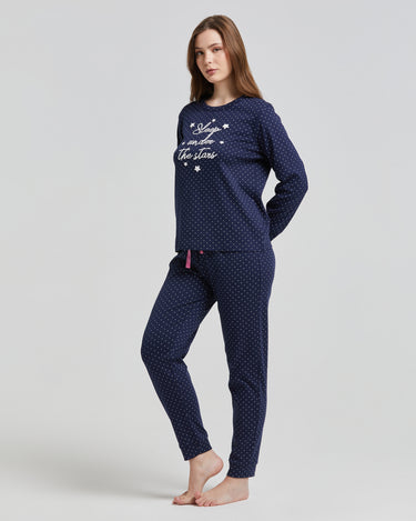 Long warm cotton Brittany pajamas
