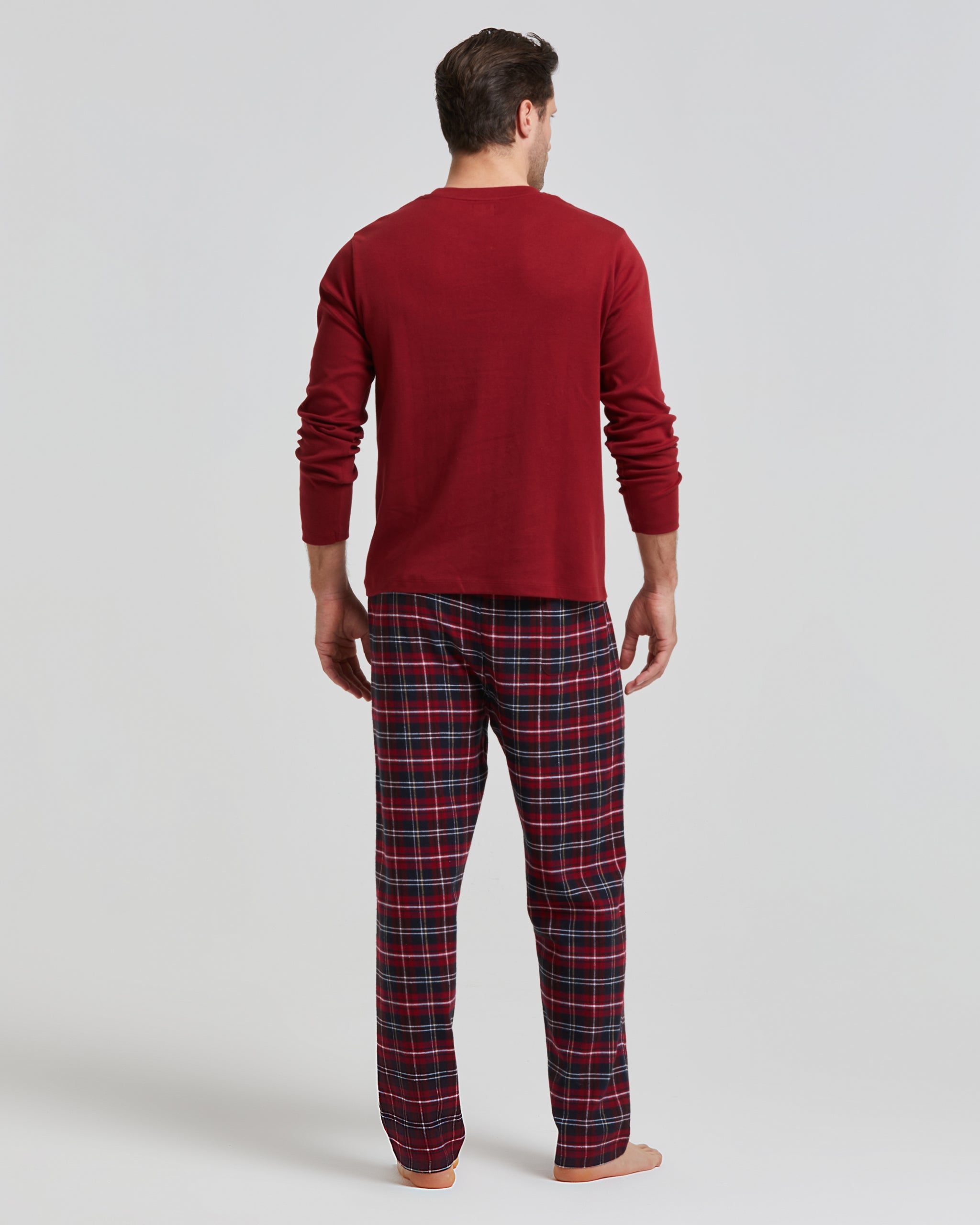 NORMANN Pigiama da uomo in spugna con polsini, anche in taglie forti, Colore: rosso, 54 NORMANN Pigiama da uomo in spugna con polsini, anche in taglie forti, Colore: rosso, 54