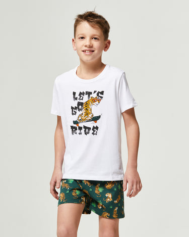 Kurzpyjama aus Baumwolle Tinetto