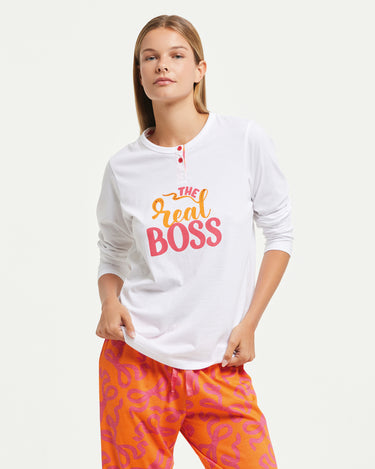 Pigiama lungo cotone Smeralda