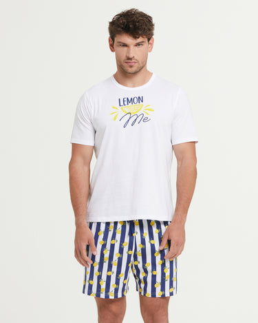 Pyjama court en coton Amalfi