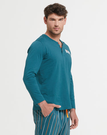 Pyjama long en coton Posillipo