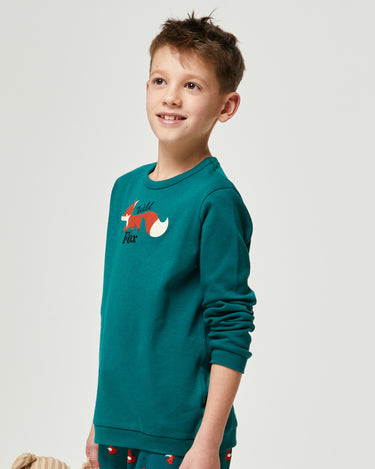Warm long cotton pajama for boy Fox