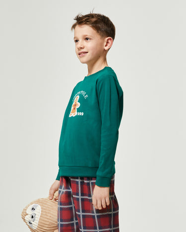 Pigiama lungo caldo cotone e flanella bambino XMAS