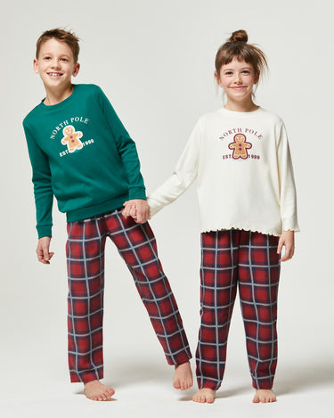 Pigiama lungo caldo cotone e flanella bambino XMAS
