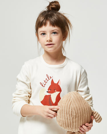 Warm long cotton pajama for girl Fox