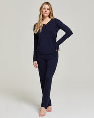Pijama largo de bambú Eugenia - premium collection