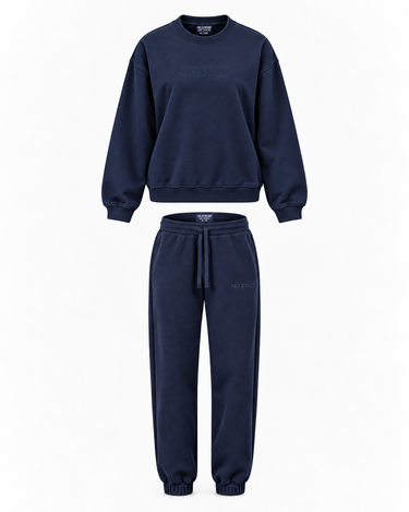 Ensemble complet survêtement no stress unisexe (bleu foncé)