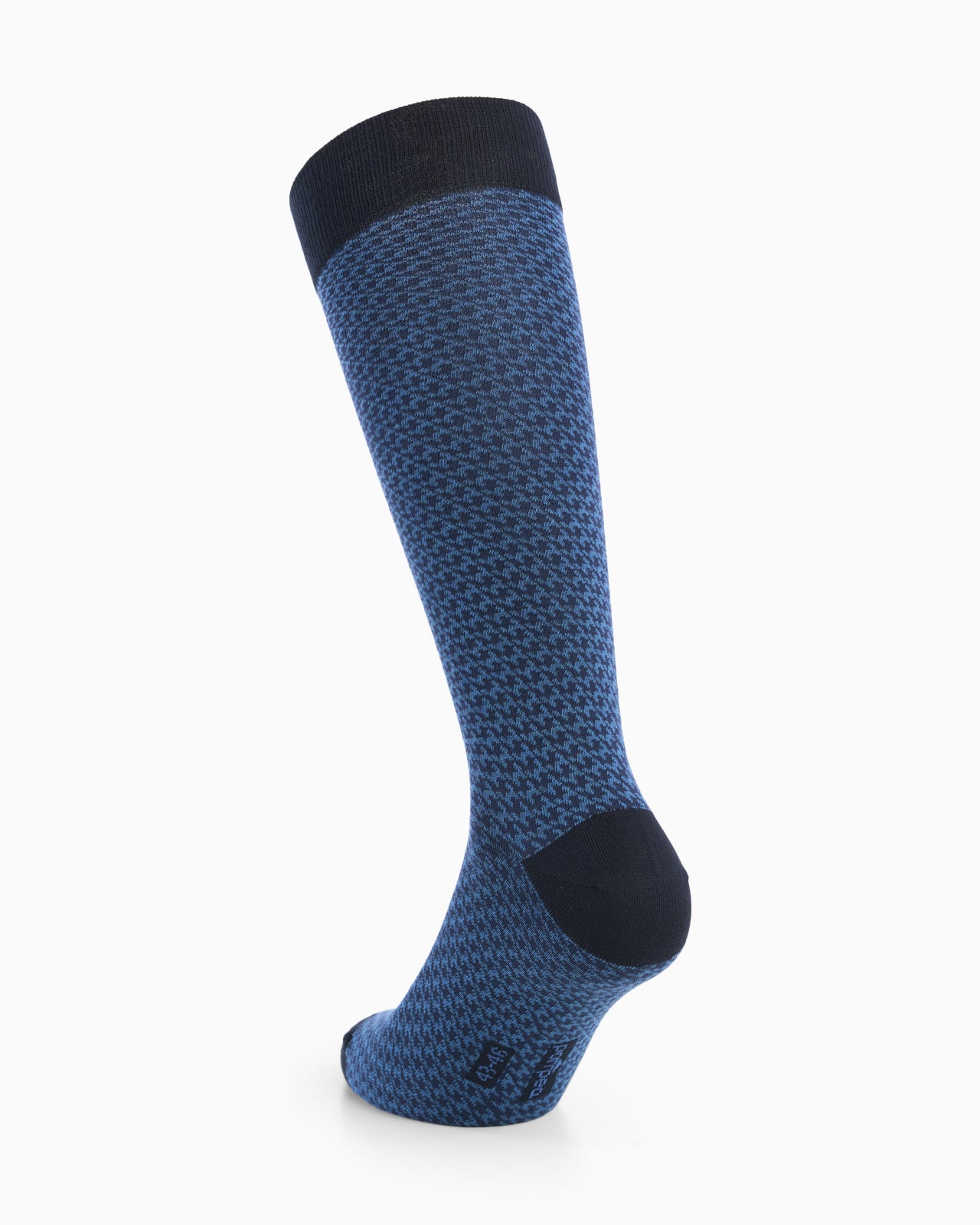 Brando long cotton sock with houndstooth pattern