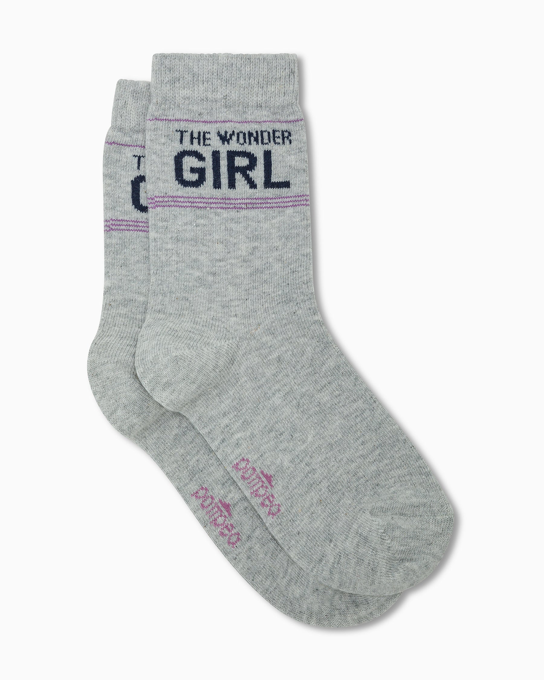 Veronica-Mädchen socken mit Jacquard-Schriftzug