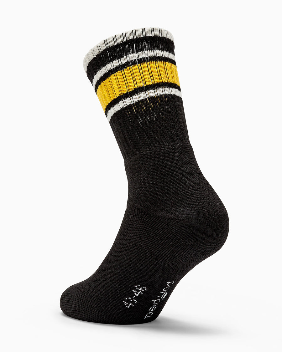 GoWith Calze Da Tennis Donna 4 Paia - Cotone Retrò Strisce Colorate, Traspiranti