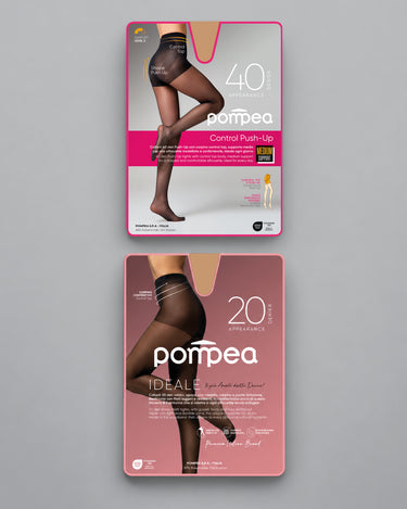 Set Collant control push-up 40 Den + Collant Ideale (Polvere dorata)