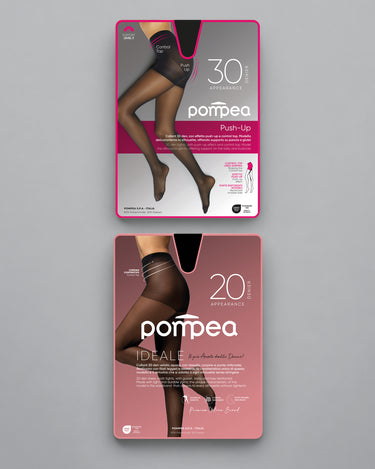Set Collant Push-Up 30 Den + Collant Ideale (Black)