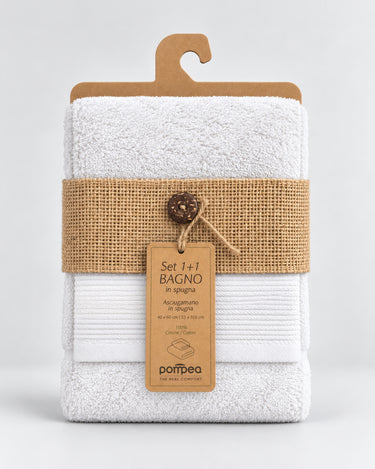 Set spugna viso + ospite unisex