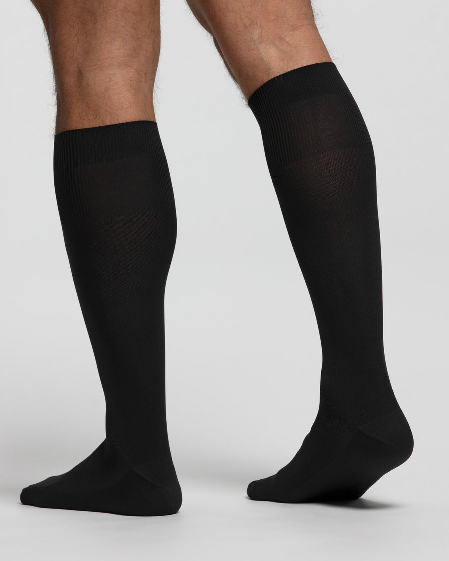 Long piqu socks black Men s Socks Pompeia