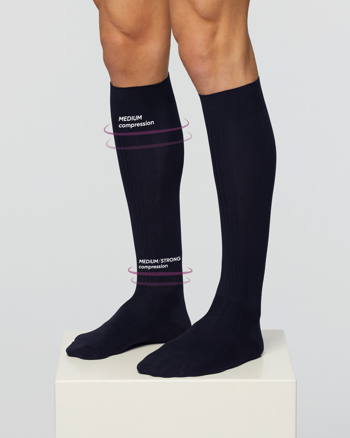 Entspannende 70-Denier-Socke mit mittlerer abgestufter Kompression