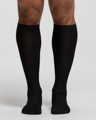 Calza lunga a coste in cotone Filo di Scozia