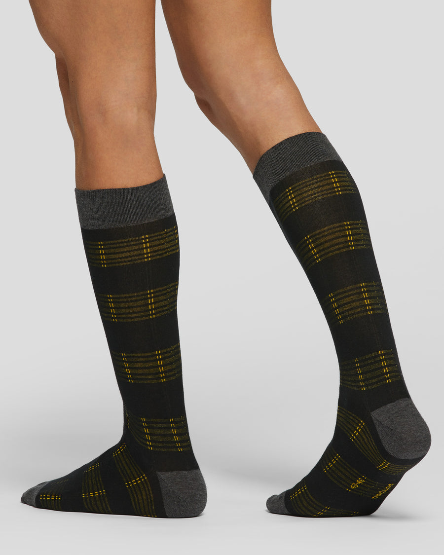 Roccaraso long cotton socks with striped pattern 