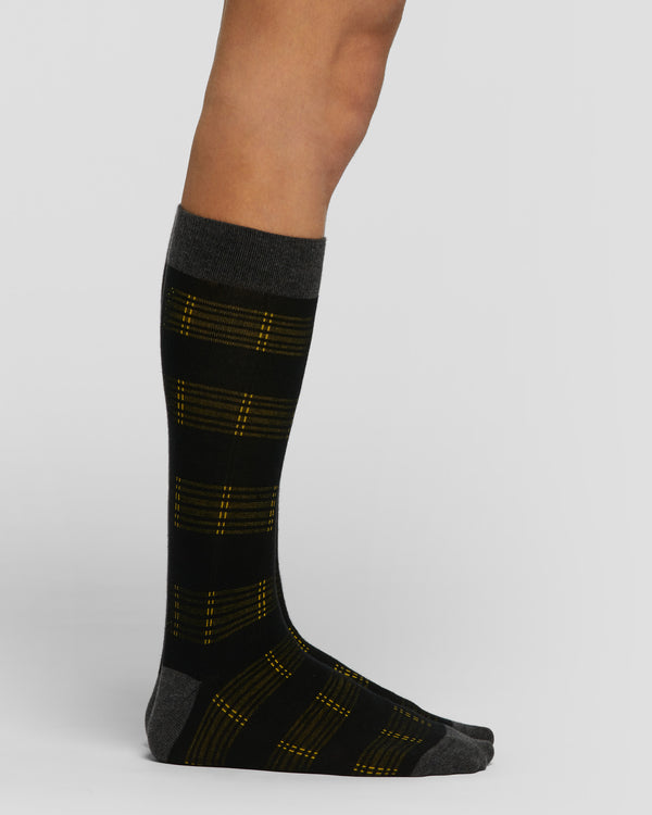 Roccaraso long cotton socks with striped pattern 