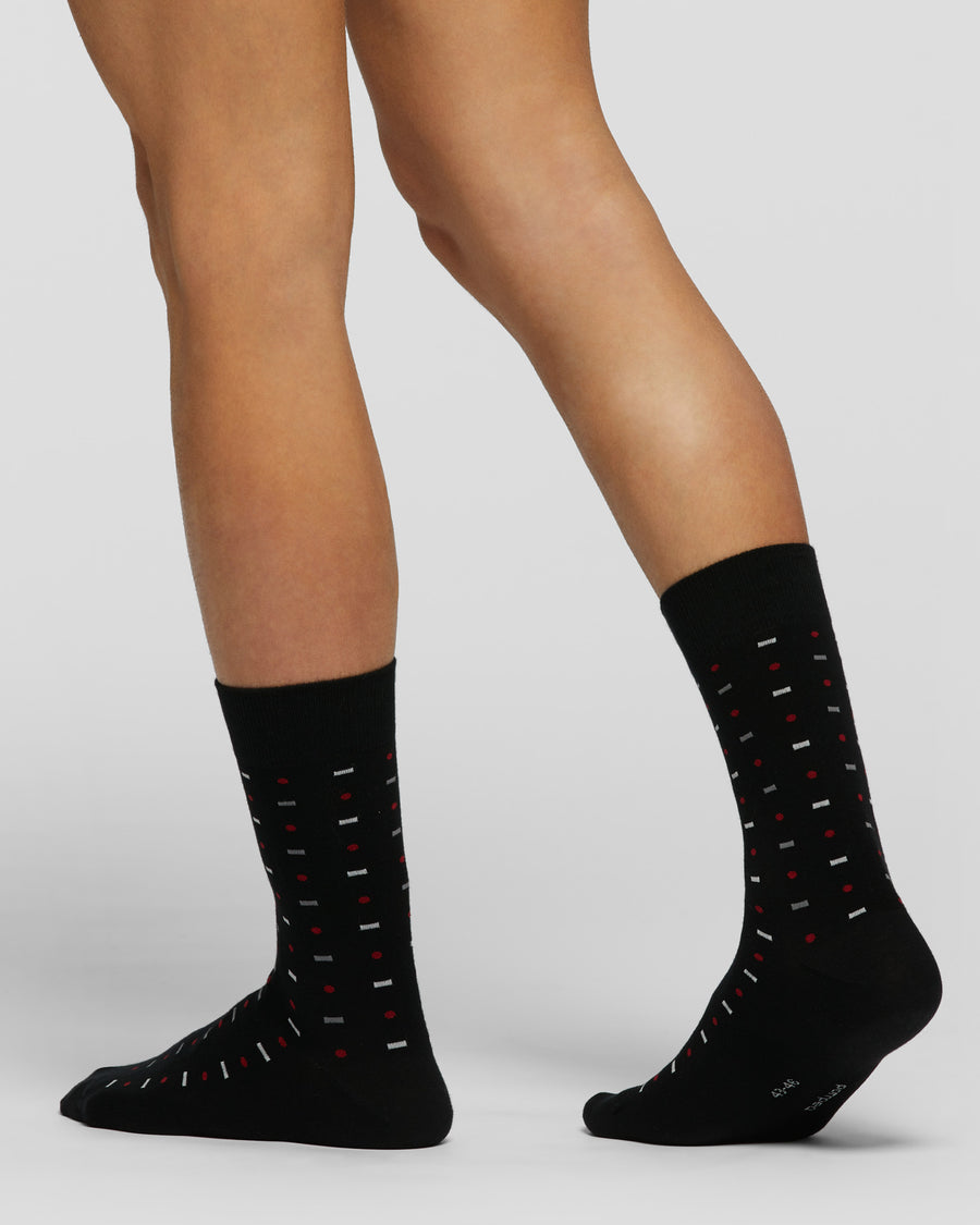 Ovindoli cotton socks with geometric pattern 