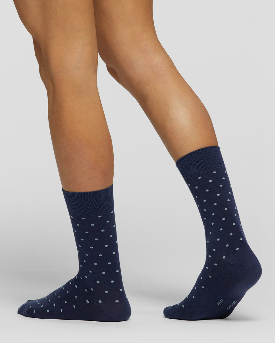 Chaussettes courtes Everest en coton à motif à pois