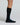 LANGE SOCKEN AUS AMARANTH-BAUMWOLLE MIT STREIFENMUSTER